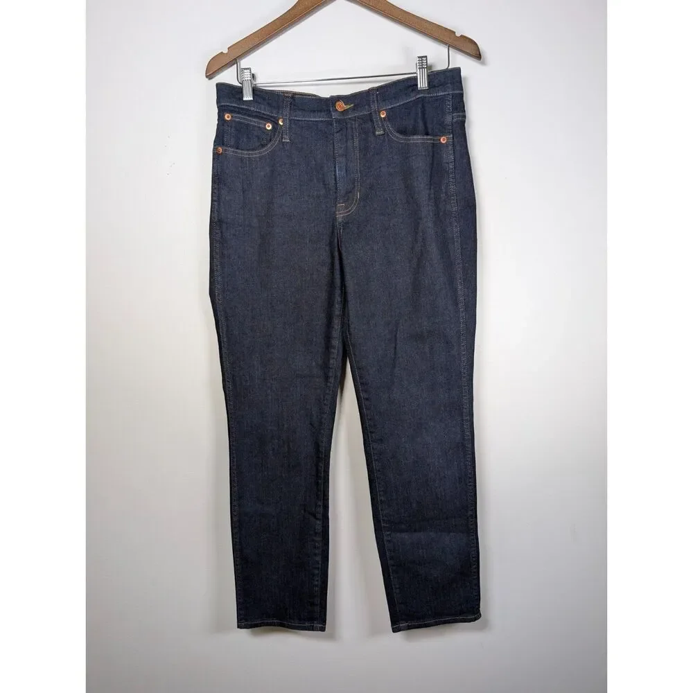 J. Crew Mid-Rise Vintage Slim-Straight Jeans 30 Resin Rinse Japanese Denim Chic